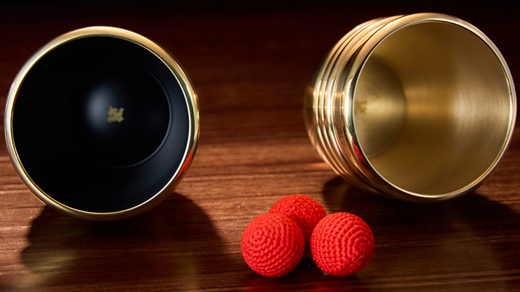 Cups and Balls Set MINI (Brass) by Bluether Magic and Raphael