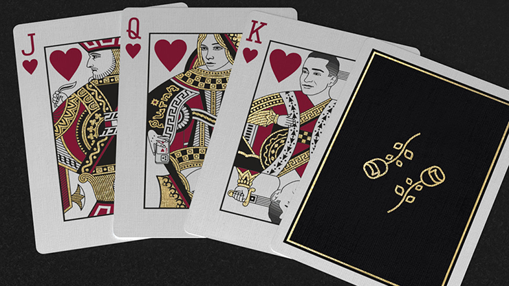 Gold Foil Black Roses Casino Playing Cards