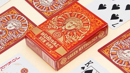 Sun God Greek Mythology Themed Red Edition Playing Cards