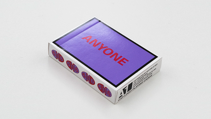 Purple/Red Cap Logo ANYONE Playing Cards