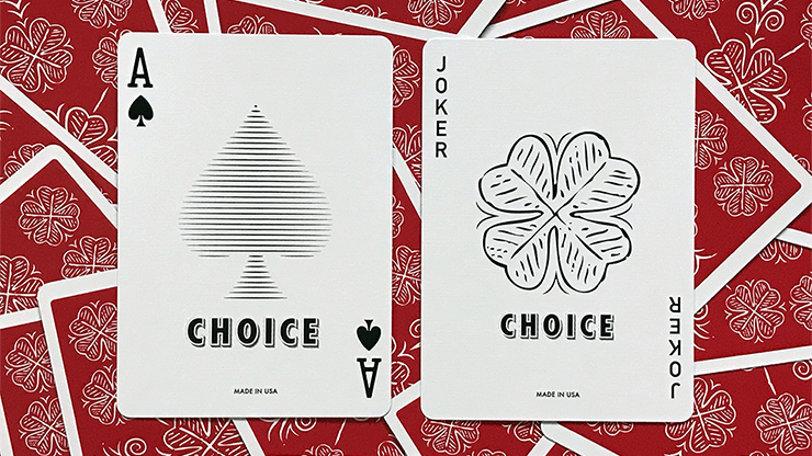 Choice Cloverback (Red) Playing Cards