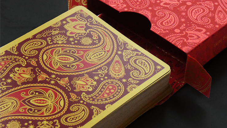 Paisley Royals (Red) Playing Cards by Dutch Card House Company