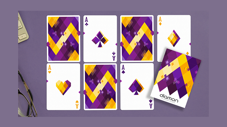 Diamon Playing Cards N° 14 Purple Star Playing Cards by Dutch Card House Company