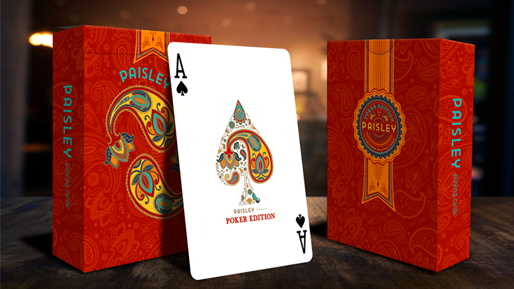 Paisley Poker Red Playing Cards by by Dutch Card House Company