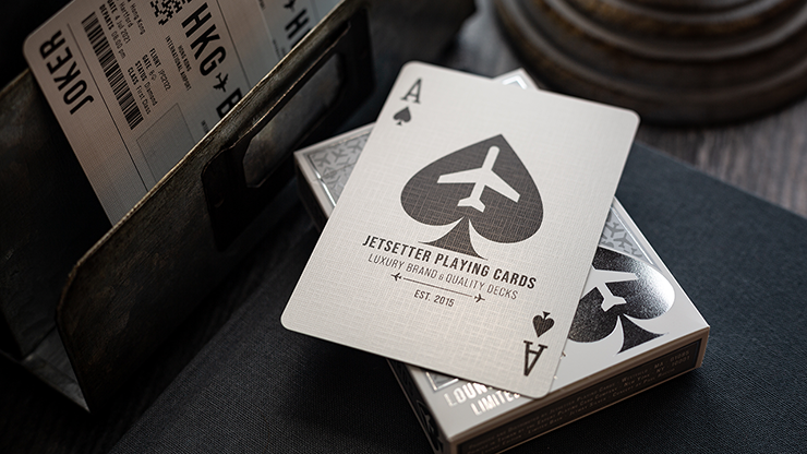 Lounge Edition in Jetway (Silver) with Limited Back by Jetsetter Playing Cards