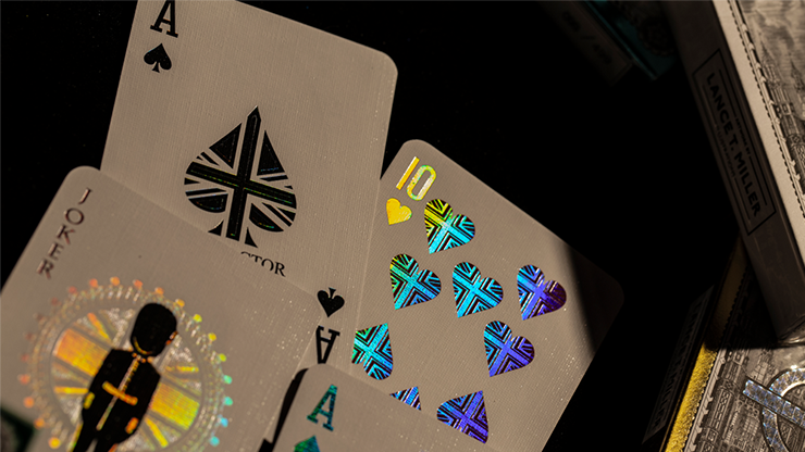 London Diffractor Silver Playing Cards