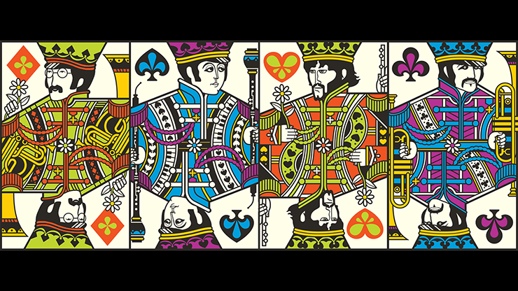 The Beatles (Pink) Playing Cards by theory11