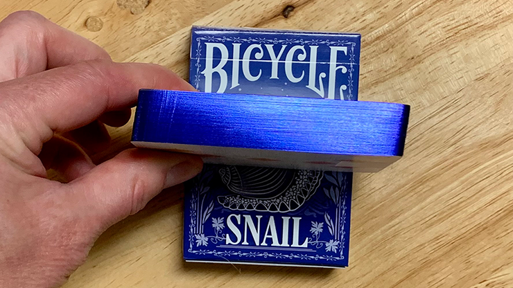 Gilded Bicycle Snail (Blue) Playing Cards