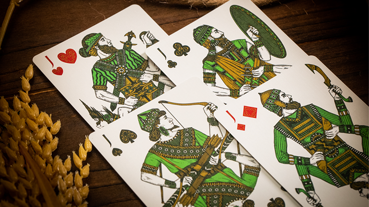 Babylon (Forest Green) Playing Cards by Riffle Shuffle