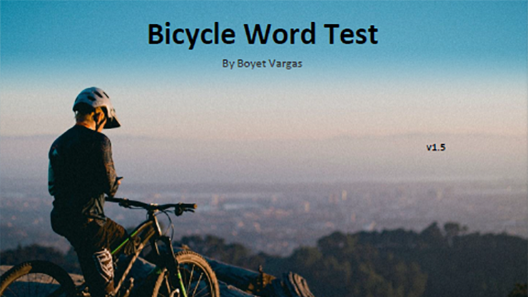 Bicycle Word Test by Boyet Vargas ebook DOWNLOAD