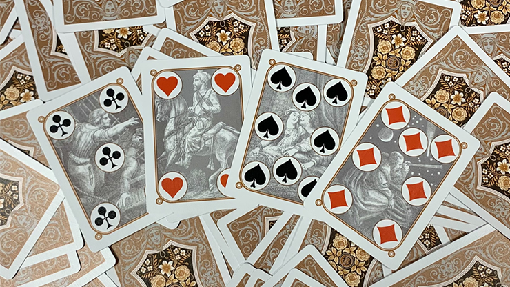 Gilded Four Continents (Copper) Playing Cards