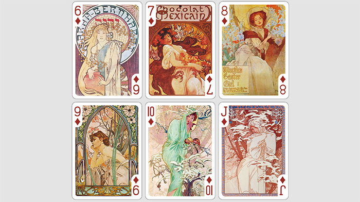 Mucha Gismonda Standard Gold Edition Playing Cards by TCC