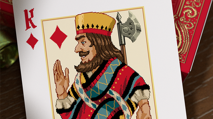 Pixel Kingdom (Red Edition) Playing Cards