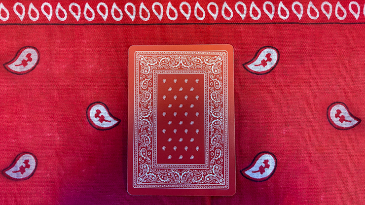 Gilded Bicycle Bandana (Red) Playing Cards