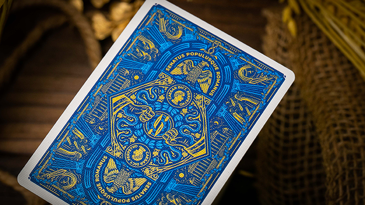 Caesar (Blue) Playing Cards by Riffle Shuffle