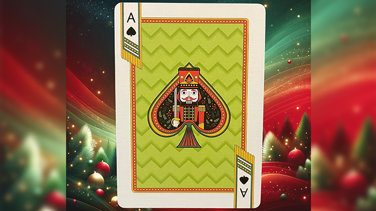 Bicycle Nutcracker (Red Gilded) Playing Cards