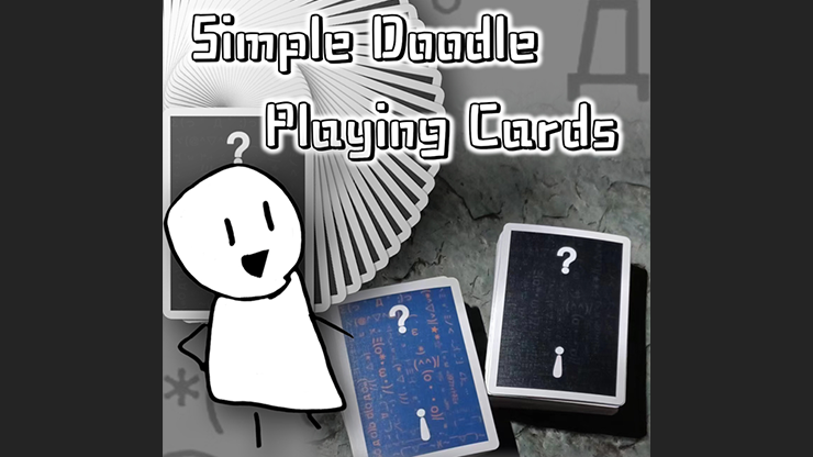 Simple Doodle (Mono) Playing Cards by Bacon Playing Card