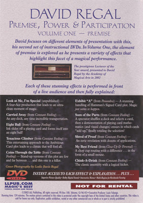 Premise Power & Participation Vol. 1 by David Regal and L & L Publishing - DVD