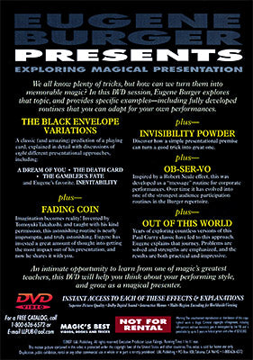 Exploring Magical Presentations by Eugene Burger - DVD